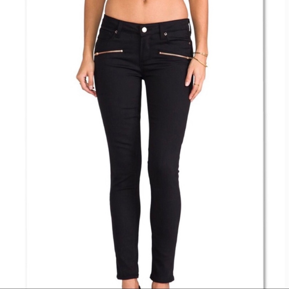 NWT Paige Indio Zip Mid Rise Ultra Skinny